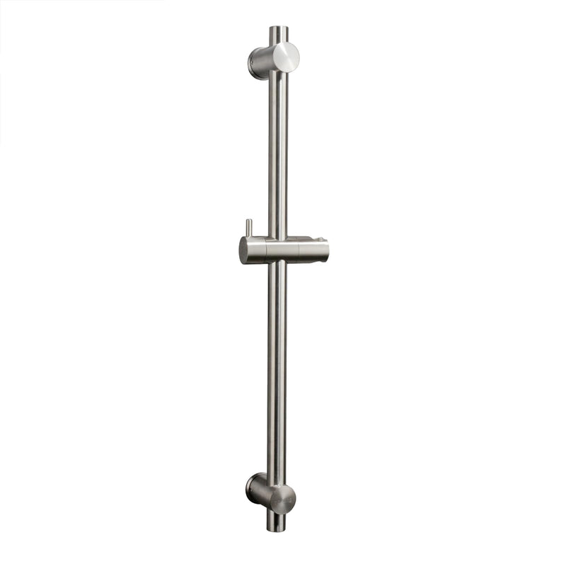 24 Inch Shower Slide Bar with Adjustable Shower Holder Wall Mount Sliding Bar Stainless Steel Wall Mounted Shower Slide Bar with Adjustable Shower Head Holder, Brushed Nickel