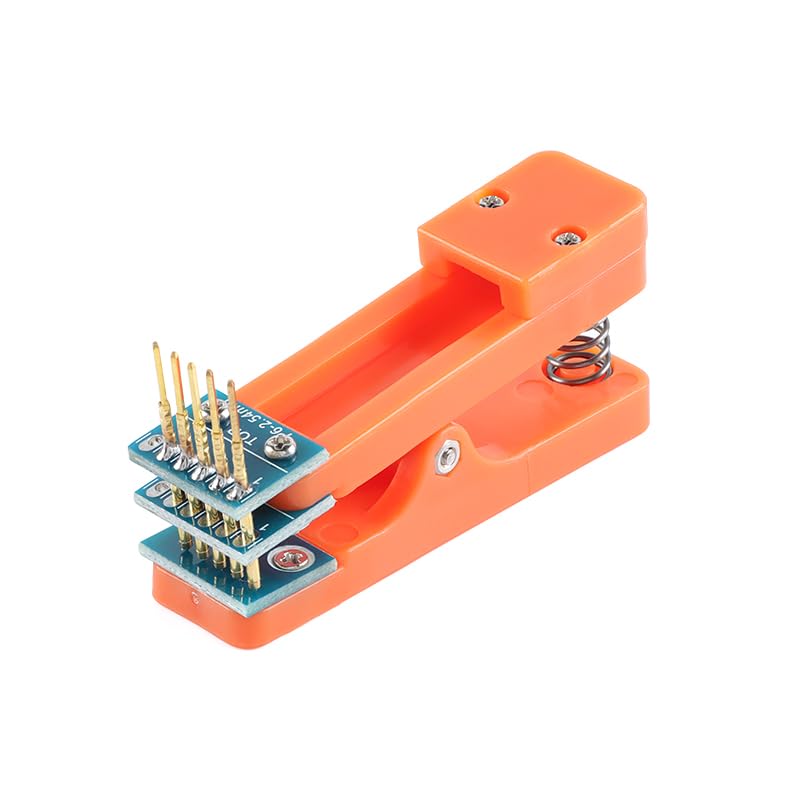 2Pcs 2.54mm Single Row 5Pin Test Clip Module Board Program Burning Clip 5 Pin PCB Burning Fixture Programmer Burning Clip with Dupont Wire