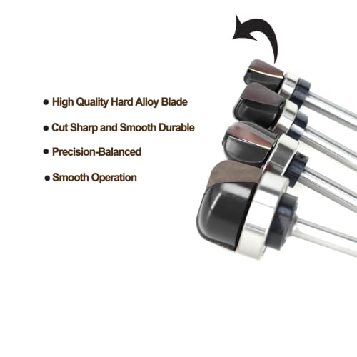 4PCS Bowl & Tray Template Router Bit Set 1/4 Inch Shank, Cove Juice Groove Router Bit, Carbide Tipped Circle Round Nose Cutting, Ideal for Making Wood Bowls, Trays, Boxes, Board Troughs 4pcs 1/4 Inch