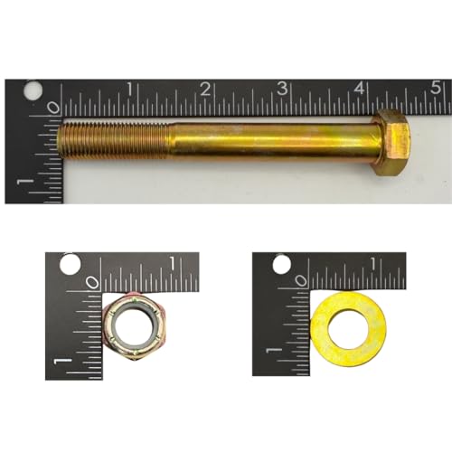 1/2"-20 x 4 Grade 8 Bolts (4-Pack) – Heavy-Duty Hex Bolts with Flat Washers & Nylon Lock Nuts – High-Strength SAE J429 Anti-Vibration 4.0" UNF Fine Thread