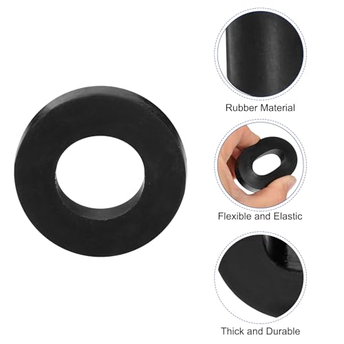uxcell 8Pcs 2" OD x 1" ID x 3/8" Thick Round Rubber Washers Flat Rubber Spacer Bushing for Home Appliances Cars Boat Accessories 2" OD x 1" ID x 3/8" Thickness 8