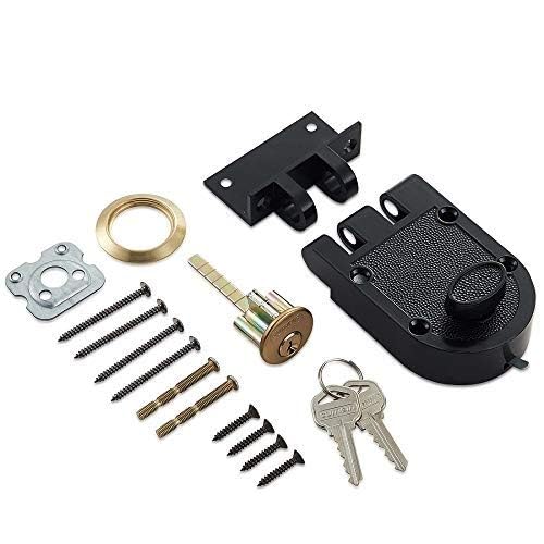 Jimmy Proof Deadbolt Lock with Keyed (Black) Black