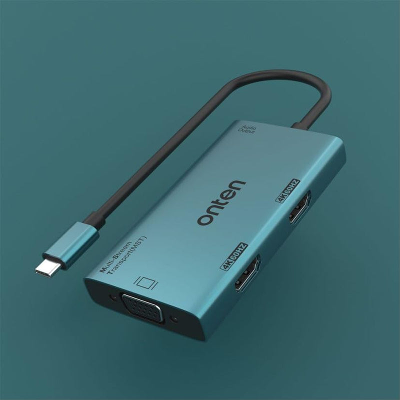 ONTEN USB-C to Dual HDMI and VGA Adapter