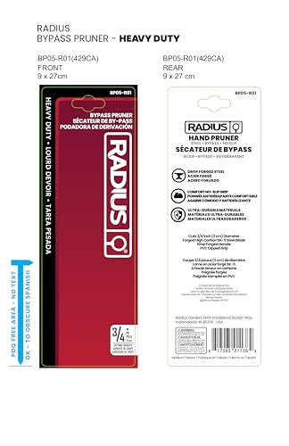 Radius Garden 8 Inch Forged Bypass Pruner - Designed for Clean, Easy Cuts