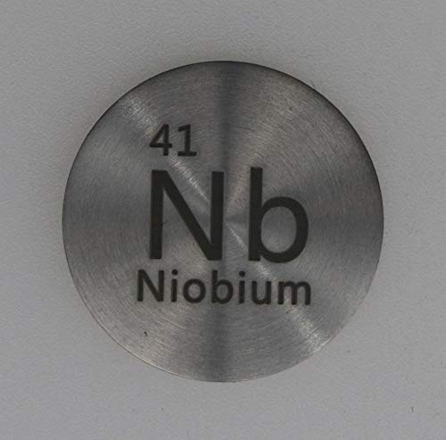 Niobium (Nb) 24.26mm Metal Disc 99.95% Pure for Collection or Experiments