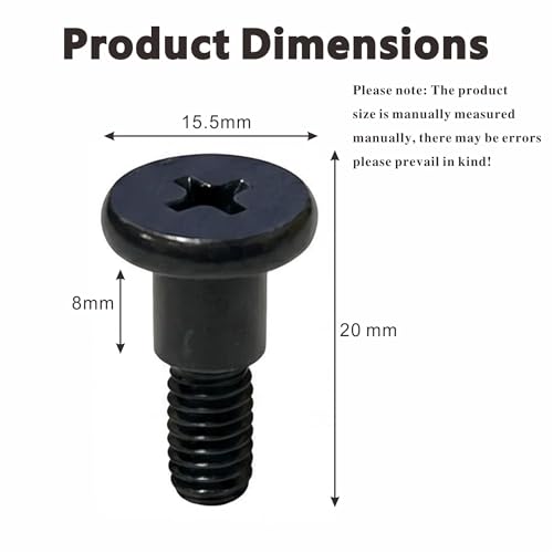for Blackstone Griddle Replacement Short M6 Step Bolt for Gas Griddles with Side Shelves 1554AZ 1785 1868 1901 1902 1962 1963 2307 2322 2256 1916 2151-10-Pack