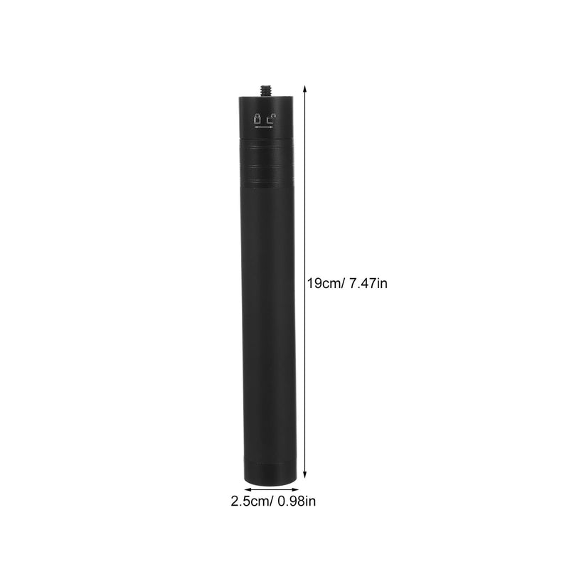 Adjustable 1/4 Screw Interface Extension Rod Selfie Stick Pole for Daily Use Portable Telescopic Handle Compatible with Cameras and Smartphones Black