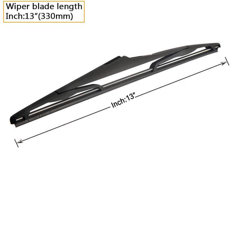 AUTOBOO 15 +15+13 Windshield Wiper Blades Replacement for Jeep Wrangler 2007-2017 -Original Factory Quality (Pack of 3) 15"+15"+13"