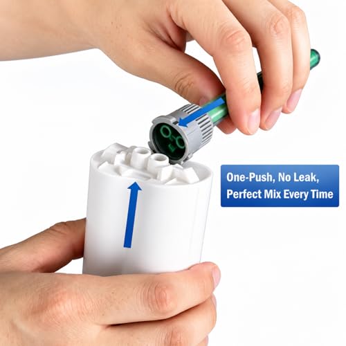 50 Pack 3.6 Inch Static Mixer Nozzles for 50ml AB Glue Cartridges, 16-Element Epoxy Mixing Tips Compatible with 3M DP100, Panel Adhesive, J-B Weld & Loctite Resin Adhesive 3.6" (50Pcs)