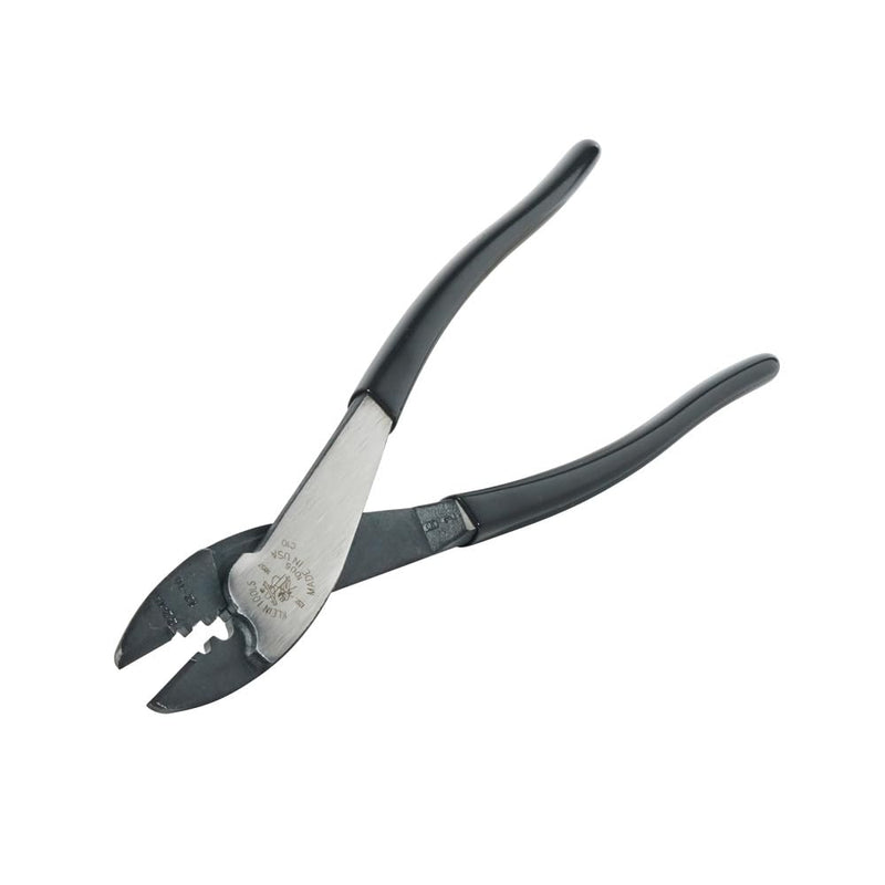 Klein Tools 1006 Cutting / Crimping Tool, Made in USA, Crimps 10 to 22 AWG Solderless Terminals and Connectors, with Wire Cutter in Tapered Nose Crimping Pliers