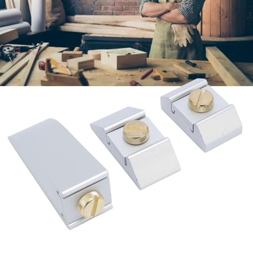 3 Pack Aluminum Alloy Sanding Blocks – Trapezoid Hand Sander Holder for Curved Surfaces, Beveled Edge Wood Sanding Tool with Nut Fixation