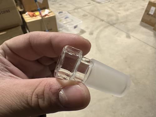 stonylab Glass Hex Head Hollow Stopper, Hexagonal Glass Stopper for 14/20 Outer Joint with Closed Bottom, Ideal for Sealing Lab Glassware, for Laboratory Use Only (5 Packs) 14/20 Joint