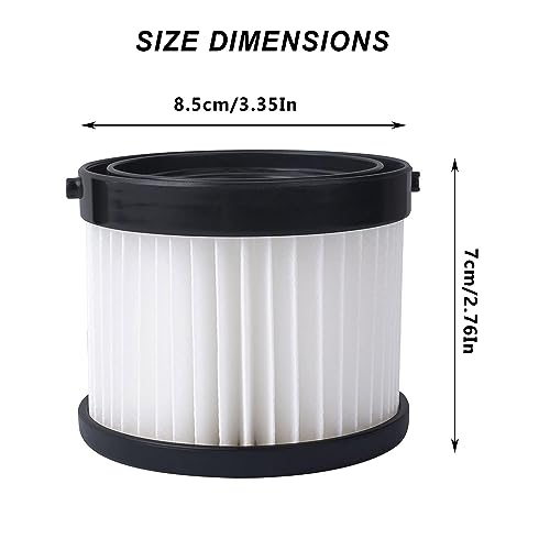 2 Pack 49-90-0160 HEPA Dry Vacuum Filter Compatible with Milwaukee 0882-20 M18, Fit for Milwaukee 49-90-1951 Compact Vacuum