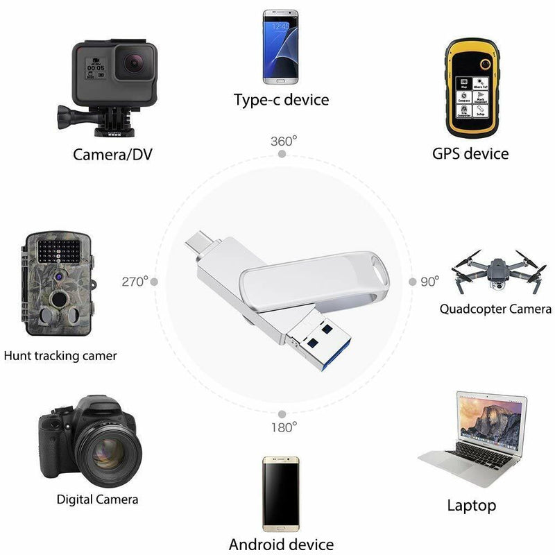  [AUSTRALIA] - USB Flash Drive 2TB, Thumb Drive 2TB, Memory USB Stick 2TB, Portable U Disk Pen Drive, USB Large Storage Flash Drive, Metal Jump Drive 2000GB for PC/Laptop/Computer/Car Audios