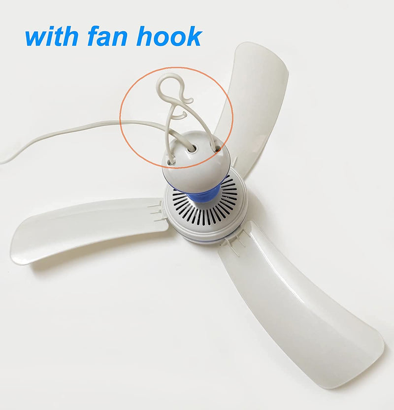 Portable Ceiling Fan Mini USB Tent Fans for RV, Camping, Outdoor Hanging Gazebo Tents Ceiling Canopy Dorm Room Fan DC 5V Compatible Battery Power