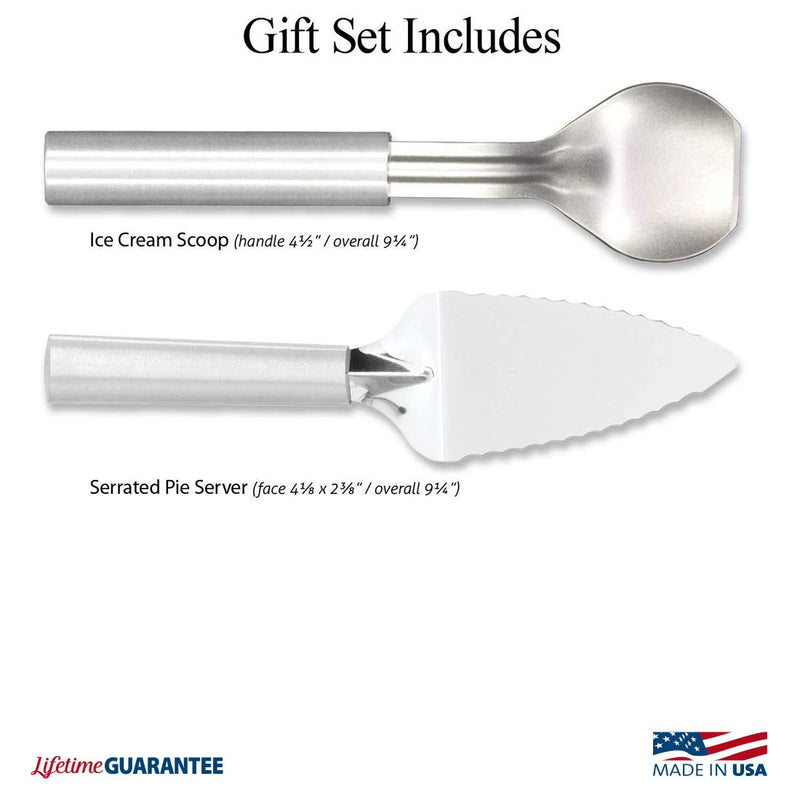 Rada Cutlery Pie A'La Mode Gift Set, Silver Handles