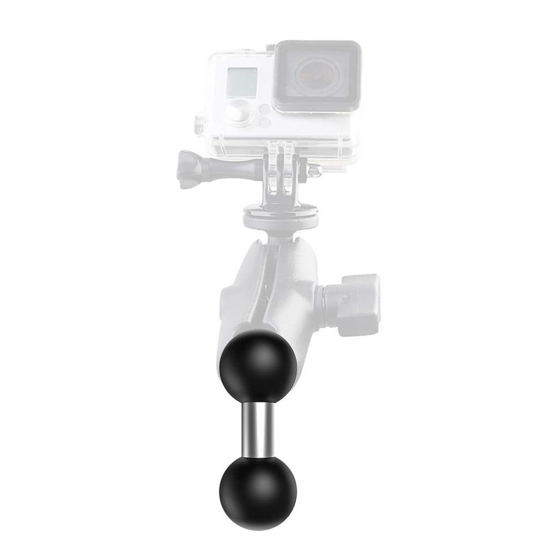 Double 1" Ball Mount Base Ball Adapter Compatible with RAM Mounts B Size Double Socket Arms, Black-2