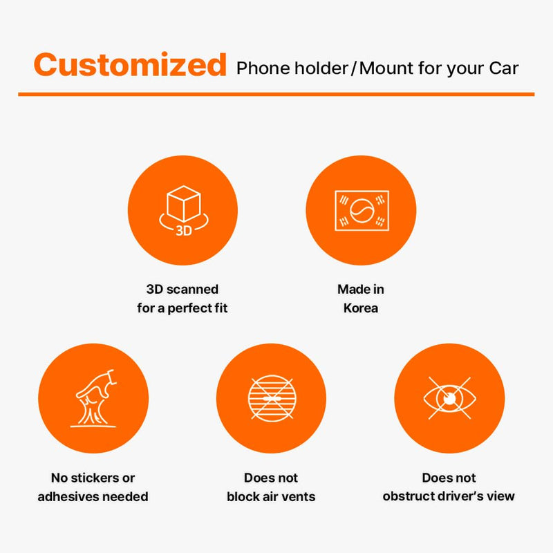 FICS Car Phone Holder for Ford Explorer 2020–2024 (6th Gen) — Custom-Fit Center Display Mount for 8-Inch Screen Only, No Adhesive Installation