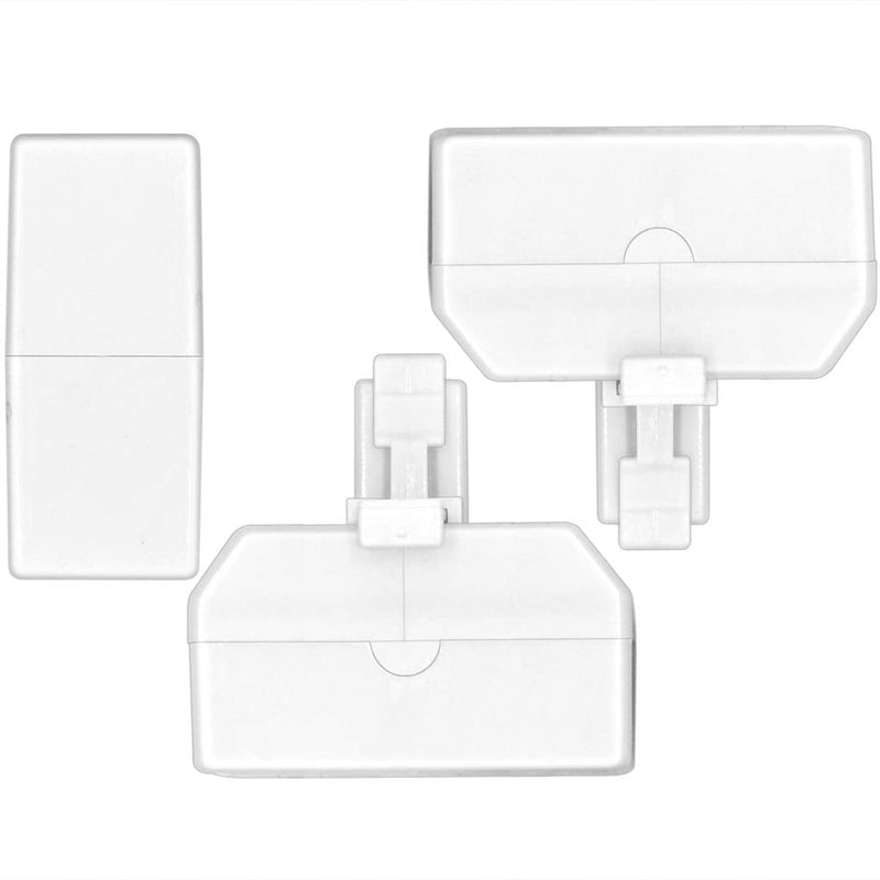 NECABLES 2+1Pack 2pcs 3 Way Phone Jack Splitter RJ11 6P4C 1 Male to 3 Females and 1pc Phone Line Coupler for Landline and Fax White