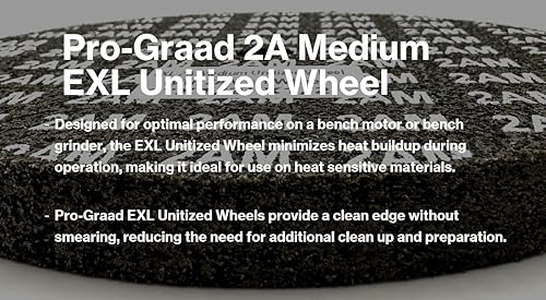 EXL Unitized Wheel 6" x 1/2" x 5/8", 2A Medium, 28023 6" x 1/2" x 5/8"