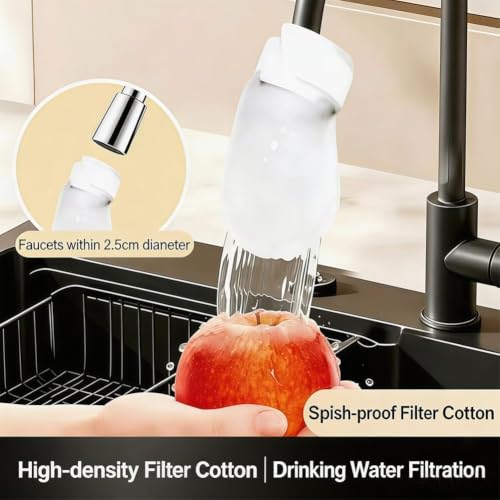 2026 New Faucet Filter Cotton Bag, 100Pcs Faucet Filter Bag for Filtering tap Water, Cotton Filter Bag for Faucet, Kitchen Sink