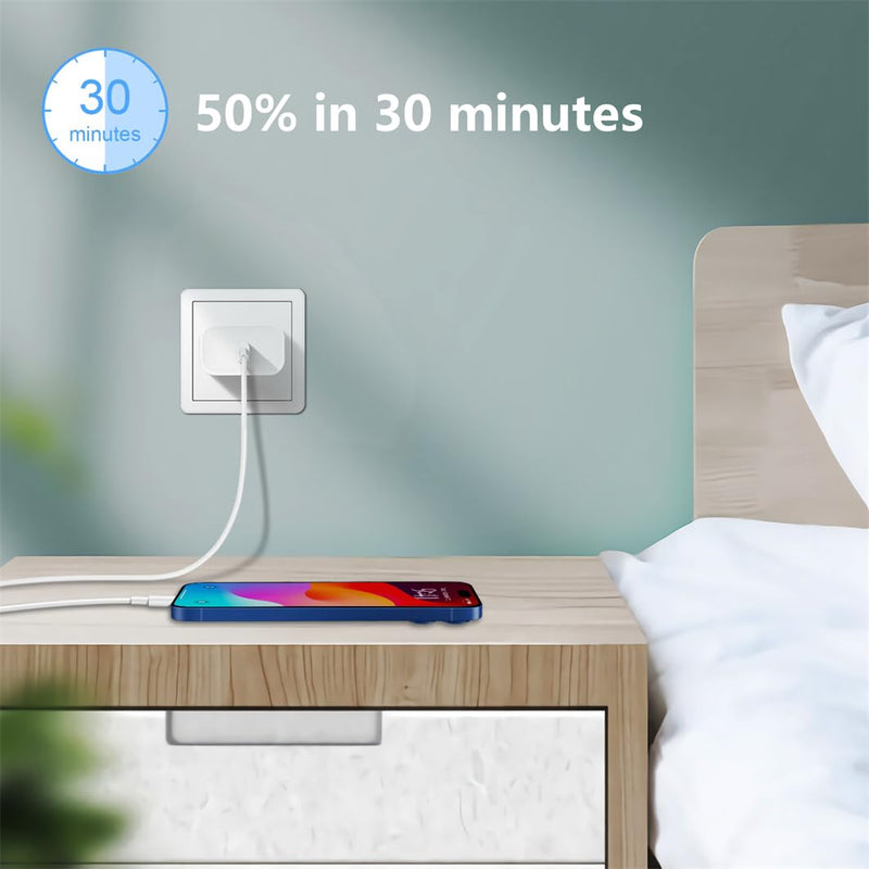 USB-C Charger Block 20w Compatible with Apple Watch Block, iWatch Series Ultra/9/8/7/6/SE/SE2/5/4/3,gvmkwejk Type-C PD Fast Charging USBC Power Adapter,1-Pack White