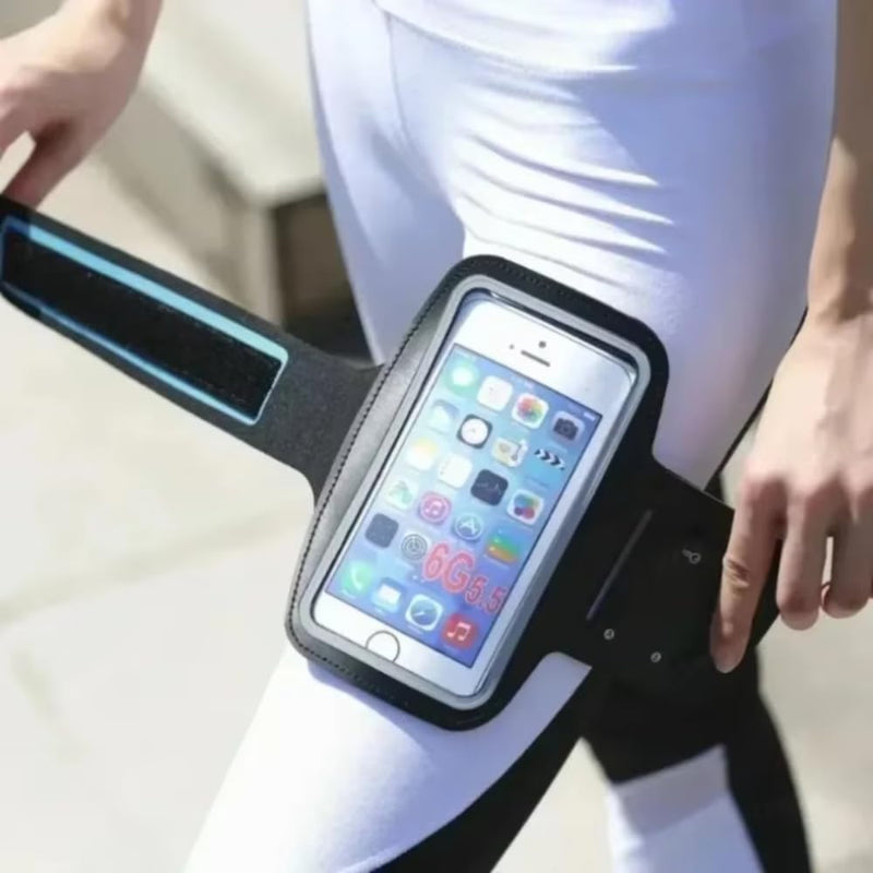 5.5inch Phone Armband Smartphone Key Holder for iPhone Sports Outdoor Arm Bag Gym Running Phone Bag Arm Band Case for Samsung (Black) black