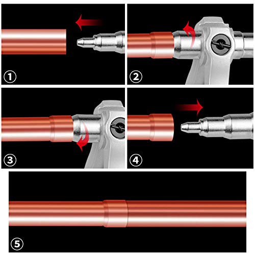 JoyTube Copper Pipe Tube Expander Tool manual Swaging hand tool Refrigeration Tube Expanding Tool kit 1/4” to 7/8”