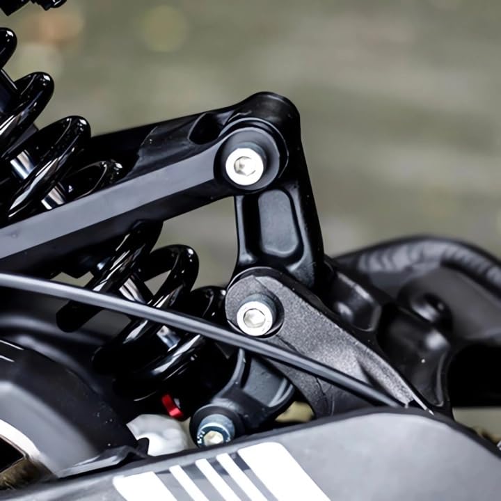 Rear Shock Cradle for Surron Light Bee X S/Segway X160 X260, Surron Motorcycle Accessories Reinforced Rear Shock Absorbing Cradle (Black) Black