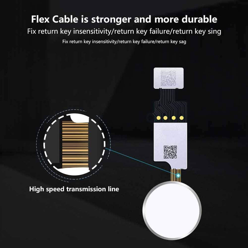 Home Button Replacement for iPhone 7 7Plus 8 8Plus, Home Button Touch ID Main Key Flex Cable Assembly Replacement with Repair Tools for iPhone 7 7P 8 8P (Rose Gold) rose gold