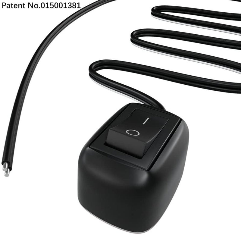 12V-220V/10A SPST Paste Type Button Switch with 1m Wire,Water Drop Shape Off/ON Switch for Fog Driving Lights,Neon Lights,LED Light Bar Black-1m wire