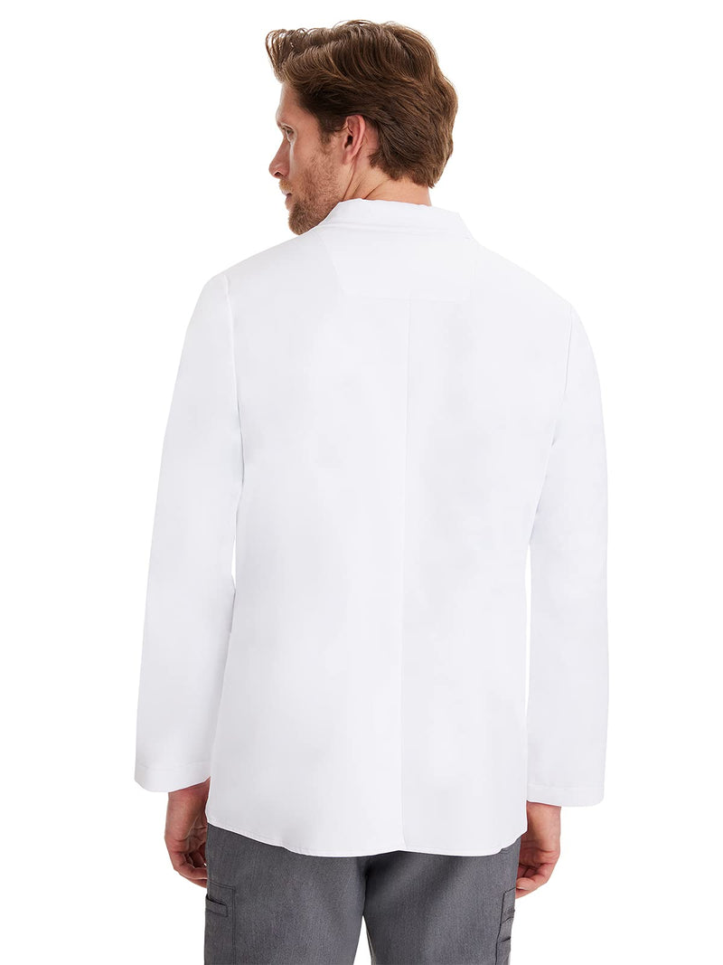 Healing Hands Medical Lab Coat Leo Coat with 5 Pockets, Soft & 2-Way Stretch Fabric 5150 Standard Size 30.5" Medium White