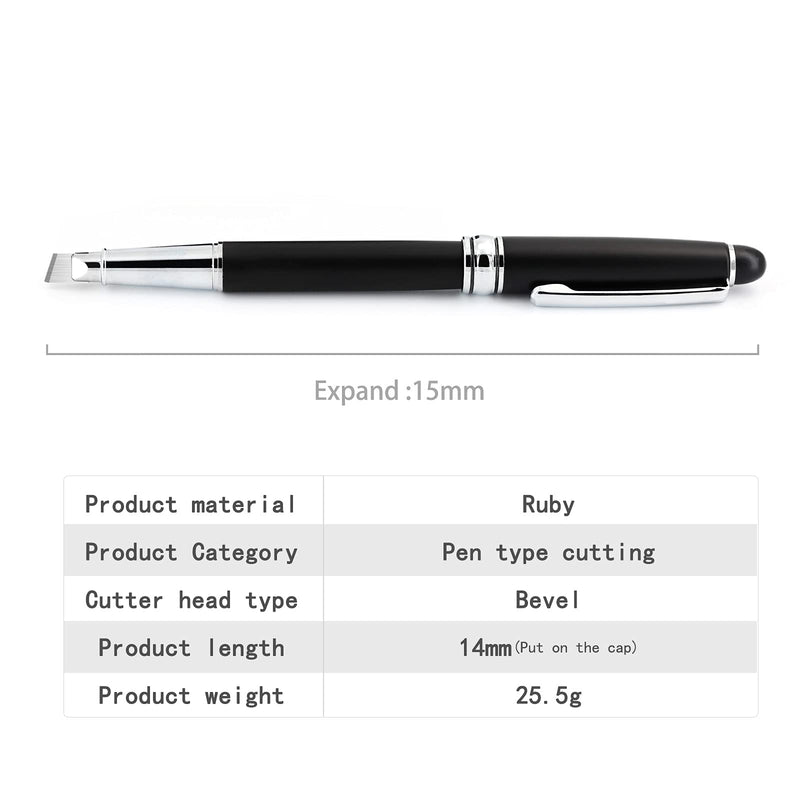 Fibers Optical Cleave Scribe Tool Fiber Optic Cleaving Tool Pen-type Carbide Fiber Scribe(black) (Pack of 2) Small (Pack of 2)