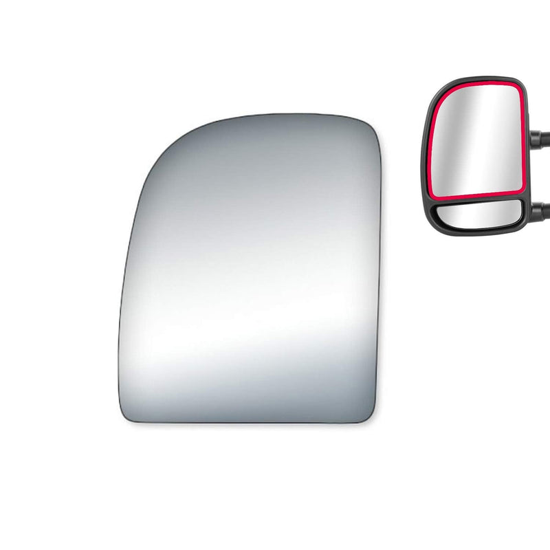 WLLW Mirror Glass Replacement for Ford E150/250/350/F250/F350/F450 Driver Side Driver Side Upper 10 1/16 inches