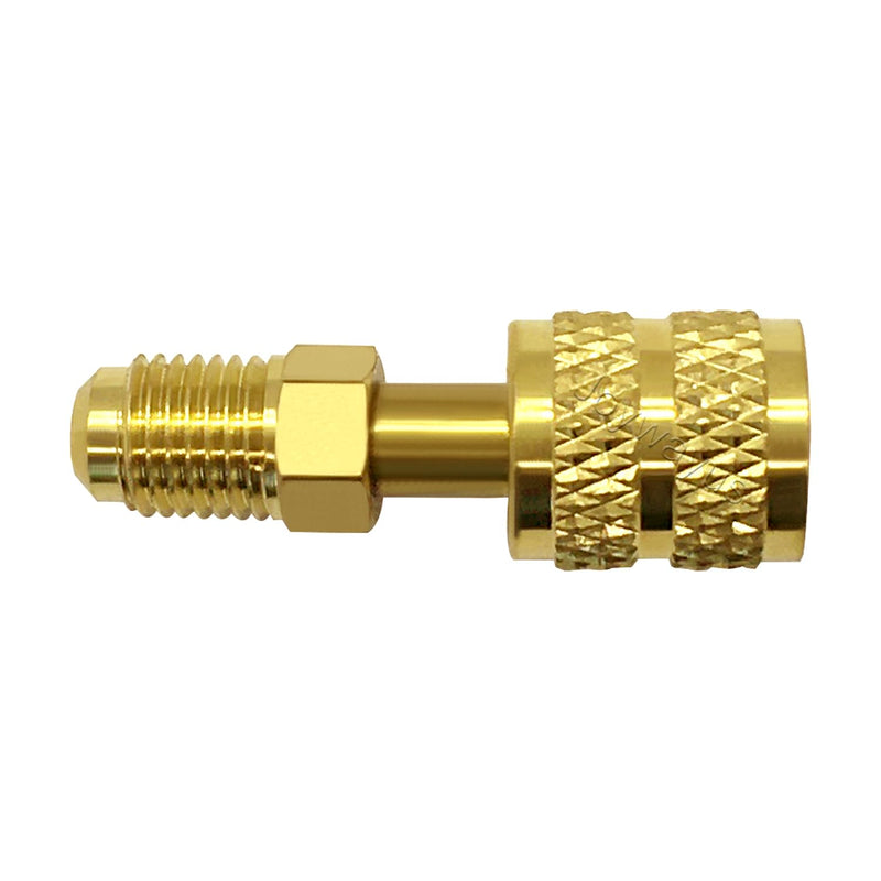 Joywayus 1/4" SAE Male to 5/16" SAE Female Flare Swivel Port Straight Adapter For R410A Mini Split HVAC System (Pack of 2)