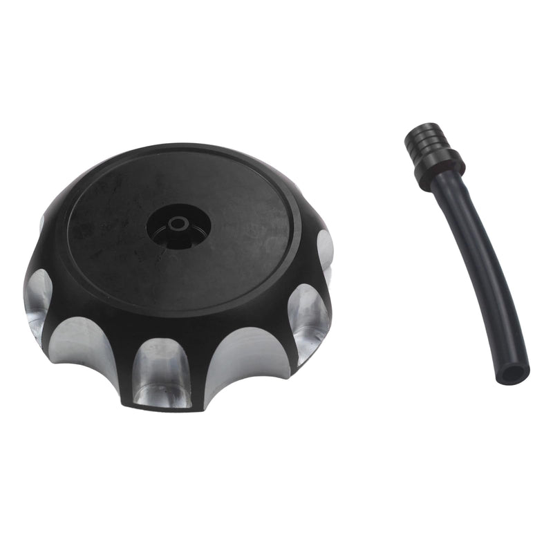 Motorcycle Gas Fuel Tank Cap Cover With Air Vent Hose for CRF250R CRF250X CRF450X CRF 250R 250X 450X TRX450R TRX 450R 400EX 2005-2010 Motor dirt pit Bike (Black) Black