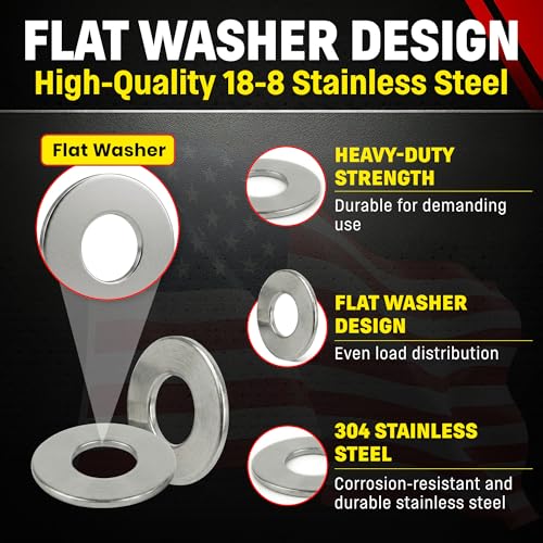 Chenango Supply 5/8" Stainless Steel Flat Washers 5/8 Flat Washer