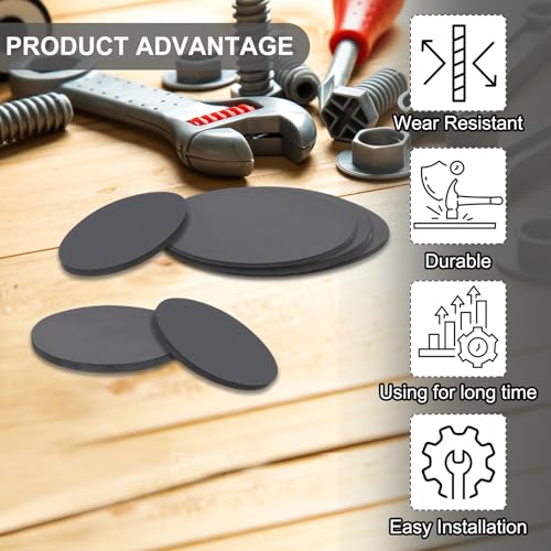 PATIKIL Rubber Solid Discs Washers, 8 Pcs Anti-Vibration Spacer 85mm OD x 8mm Thick Rubber Round Gasket Pad Bushings Spacer Washer for DIY Gasket Craft, Black 85mm x 8mm