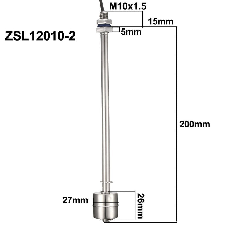 uxcell Stainless Steel Float Switch for Water Pump Tank swim pool garden pond Liquid Water Level Sensor M11 8.46" Length