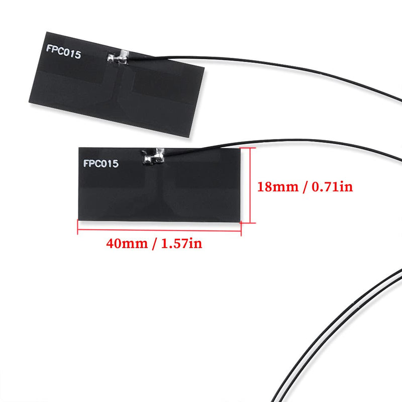 60cm/2ft 2pcs MHF4 IPEX WLAN Network Adapter PC Antenna for NGFF Intel 7260 8260 8265 9265 9260 9560 AX210 AX200NGW AX Killer M.2 IPEX4 Module Card 60cm MHF4 Antenna for NGFF/M.2 Module