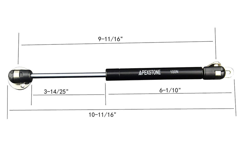 Apexstone 100N/22.5lb Gas Struts 10 Inch Gas Struts Lift Supports Gas Spring Lid Support Gas Props/Shocks, Set of 4 10 inches