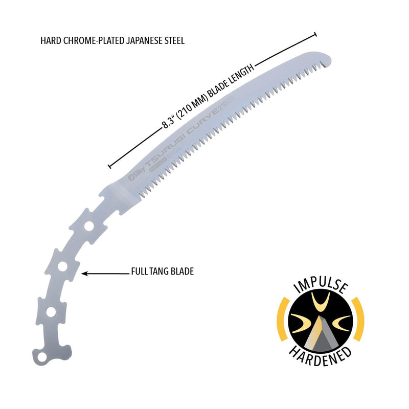 Silky Replacement Blade Only TSURUGI Curved Blade 210mm Large Teeth (455-21)