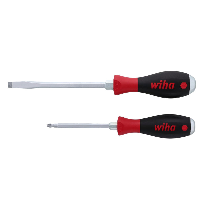 Wiha 53082 2 Piece SoftFinish XHeavy Duty Slotted and Phillips Screwdriver Set Wiha 2 Piece SoftFinish XHeavy Duty Screwdriver Set