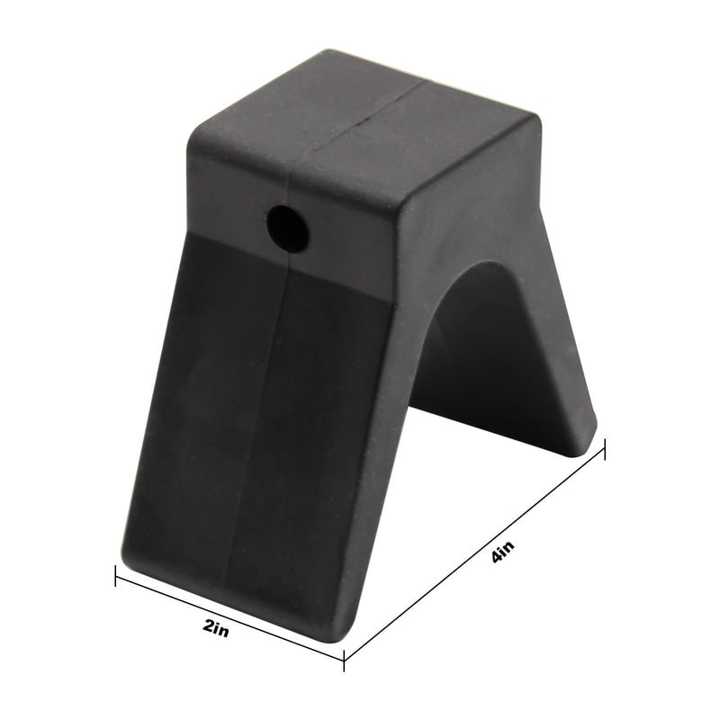 SYOWADA 4” V-Span Boat Trailer Rubber Stop Bow Stop wtih 2" Width | 2 * 4 * 1/2 Inch Block Trailer Rubber Bow Stop Non Marking Polyurethane Mounting Hole Y-Stop
