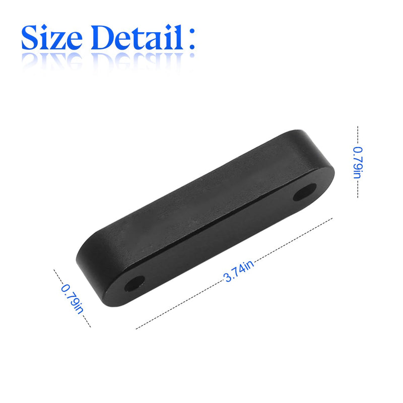zipelo Car Hood Spacer Riser Kit, Aluminum Alloy Front Hood Vent Spacer Modification Kit, Car Hood Vent Spacer Riser Bolts Washers, Car Replacement Accessories Compatible with Most Cars (Black) Black