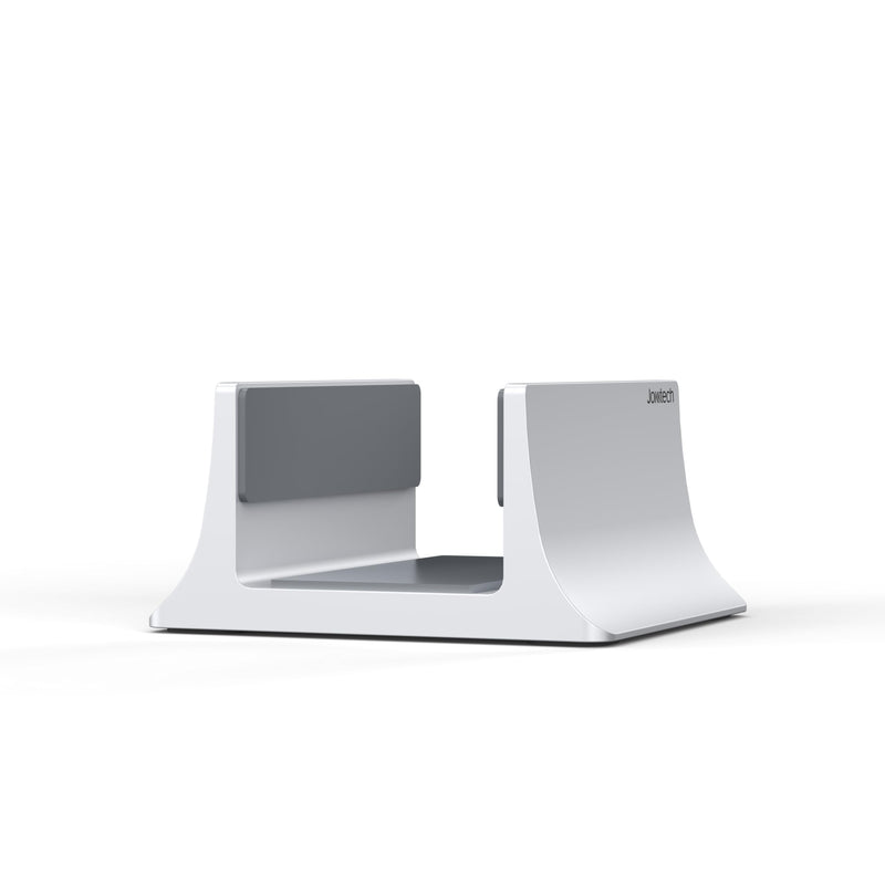M4 Mac mini Vertical Stand Holder, a Solid Metal Base Organizer Compatible with Apple M4/M4 Pro Mac mini to Improve heatsink and Power Button Operation - Silver JK-M4A14S