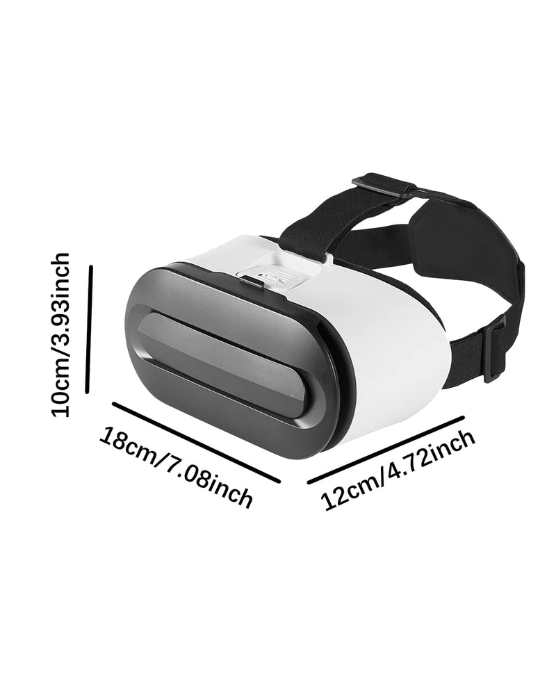 Adjustable VR Headset Goggles, 3D Virtual Reality Glasses with Wide Lens for Mobile Entertainment Black