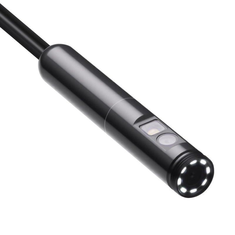 VEVOR Endoscope Camera with Light, Dual Lens Borescope for Android & iOS, 1920P HD Inspection Camera with 8 + 1 LED Light, 2X Zoom, 16.4FT Snake Cable, IP67 Waterproof Snake Camera for Auto, Plumbing