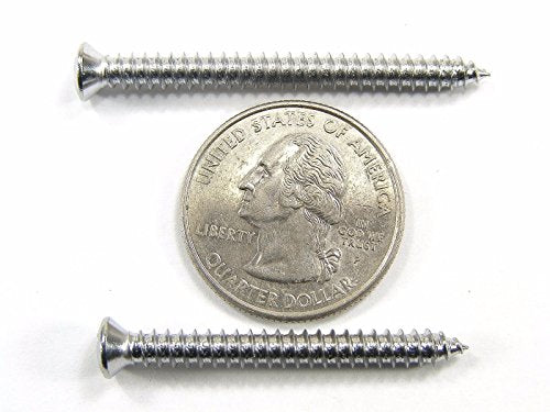 Retro-Motive #8 Phillips Oval Head Chrome Trim Screws- 1" to 1-3/4" Long- (100 Screws Total- 25 of Each Size) #2078