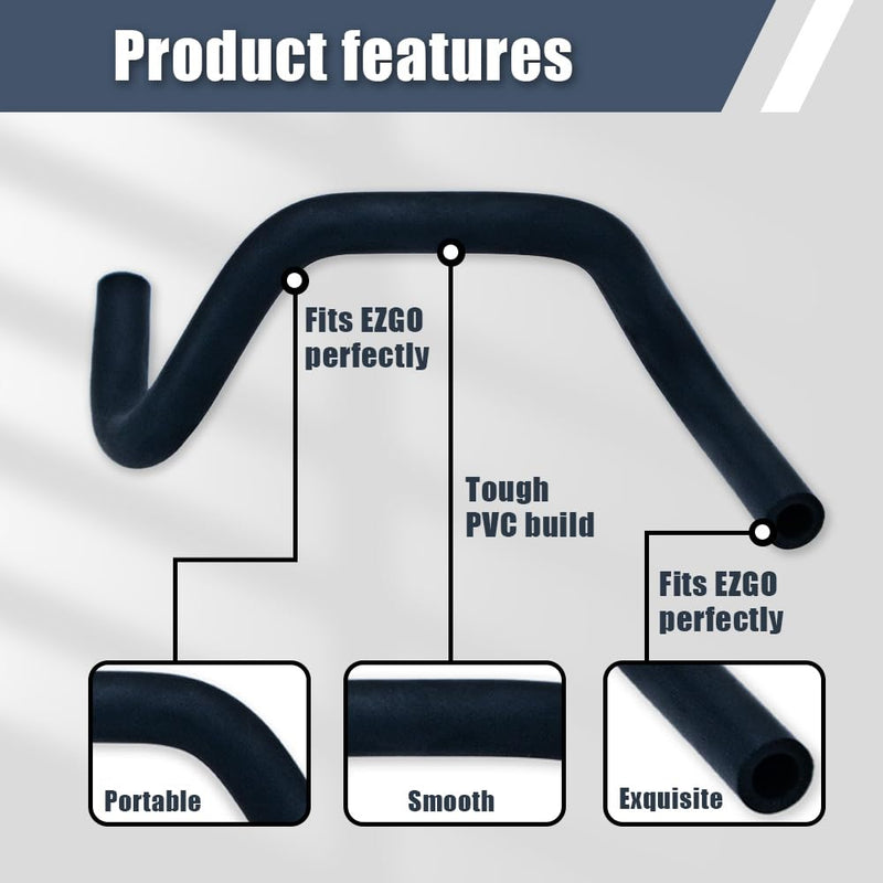 PVC Air Intake Hose Replacement for EZGO TXT Medalist Golf Cart, 72151G01 (1-Pack)